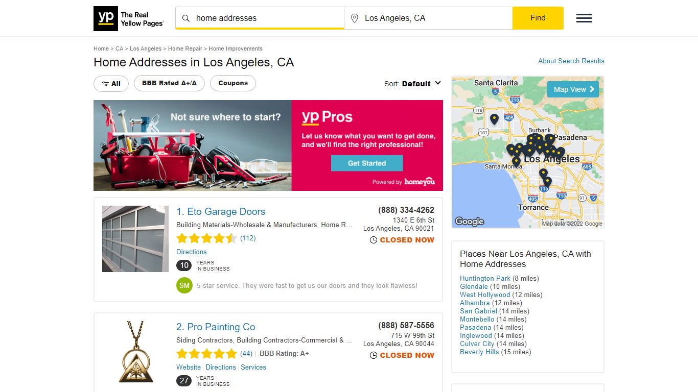 Home Addresses in Los Angeles, CA - Yellow Pages